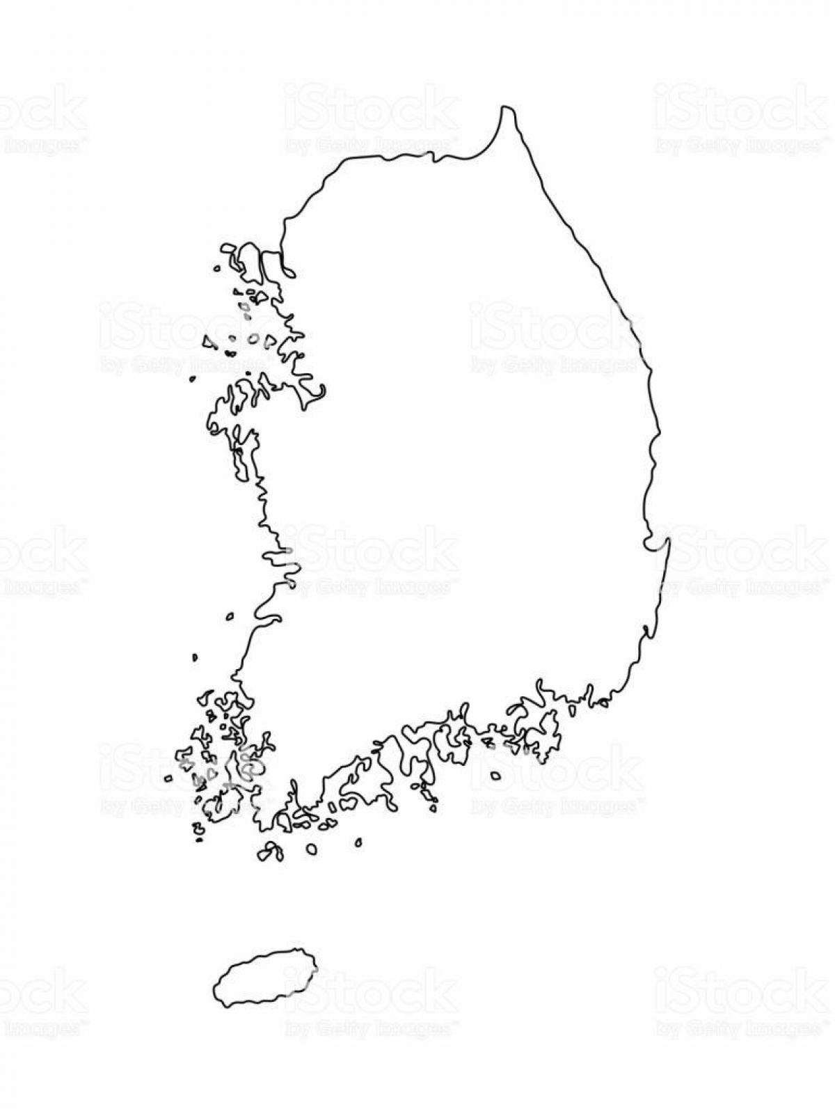 Lege Zuid-Koreaanse kaart (ROK)
