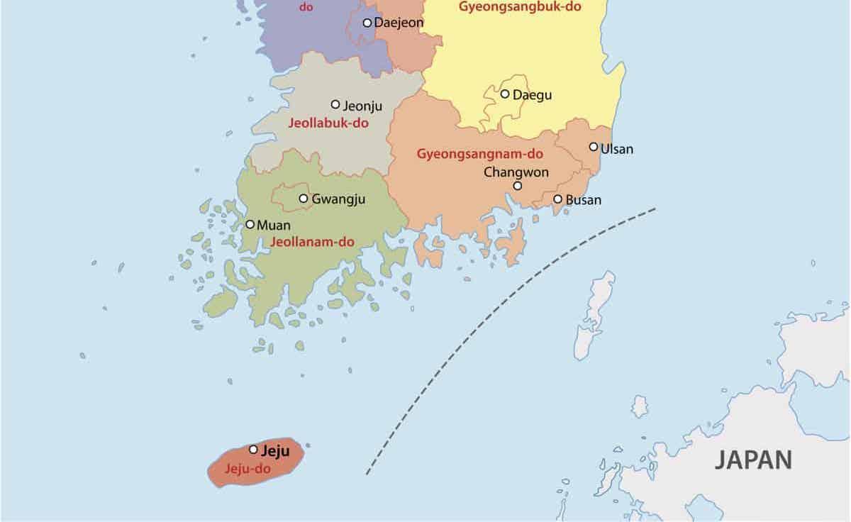 Zuid-Korea (ROK) kaart